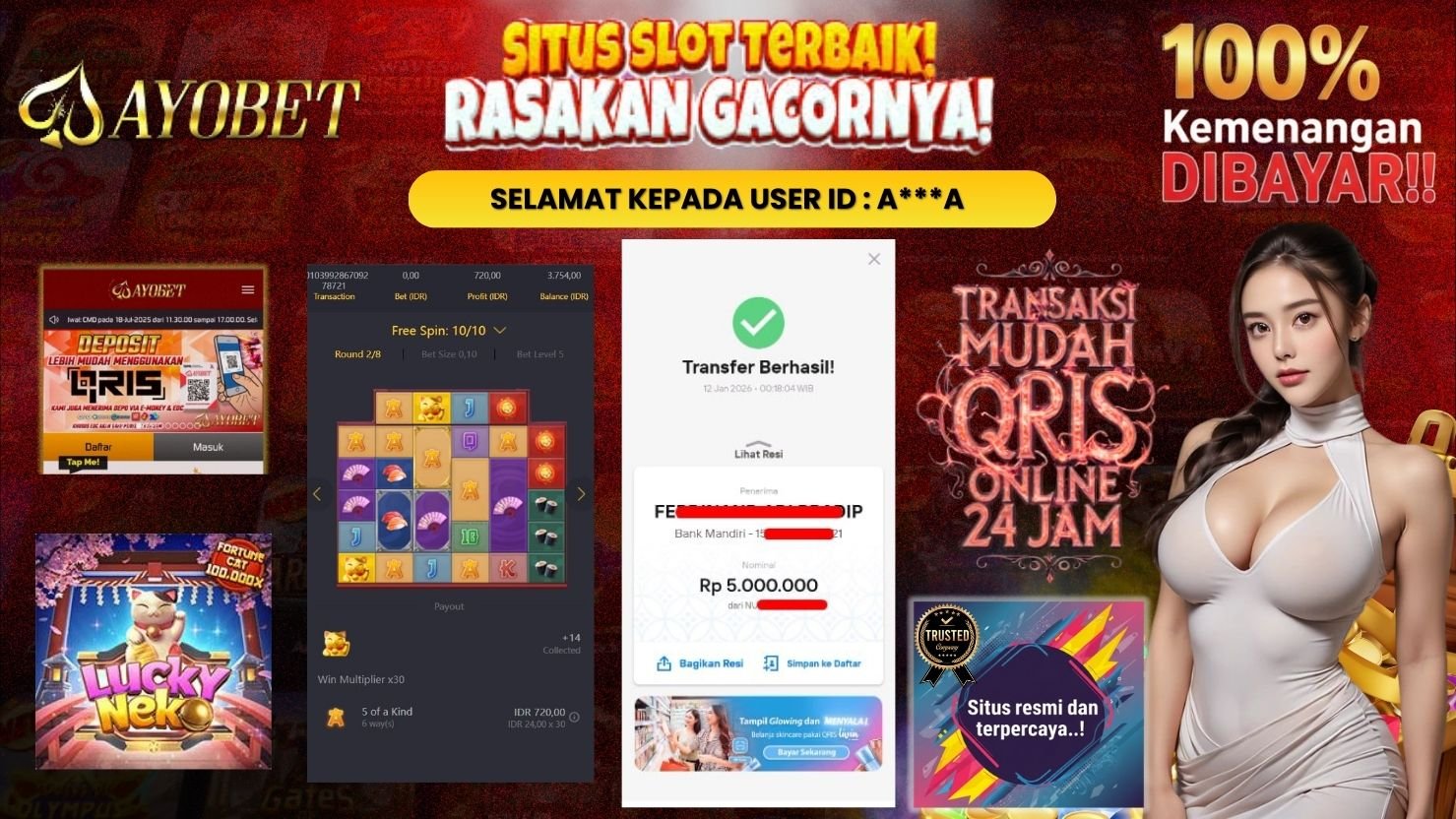 AYOBET JACKPOT SLOT LUCKY NEKO